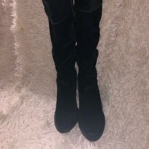 Michael Kors Black Suede Knee High Boots Sz 5.5